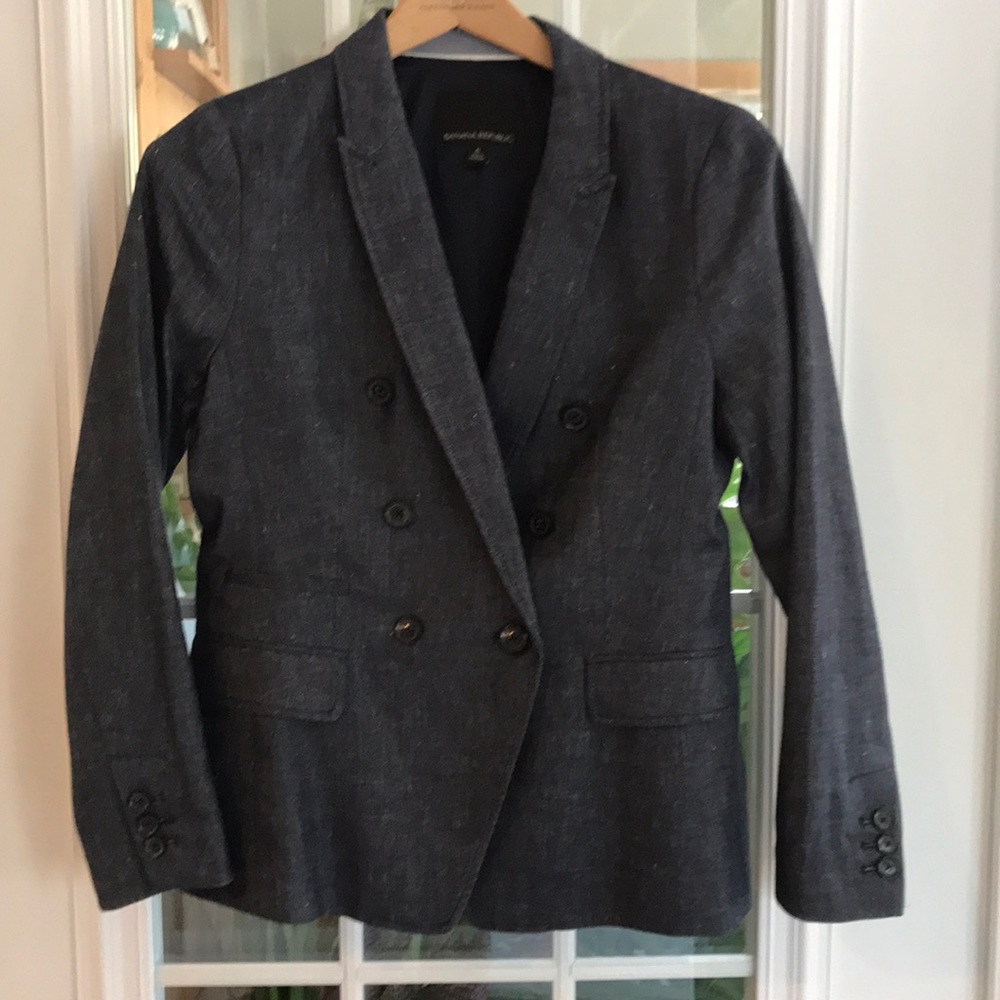 Banana Republic blue denim look blazer